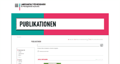 Desktop Screenshot of lfmpublikationen.lfm-nrw.de